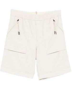 Moncler Zip-Pocket Cargo Shorts - White