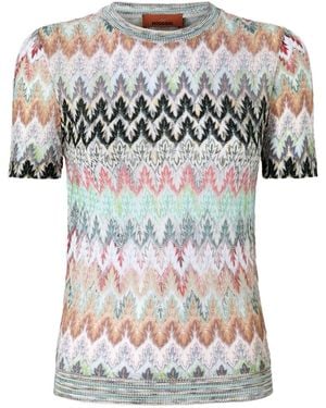 Missoni Jersey Con Motivo En Zigzag - Blanco