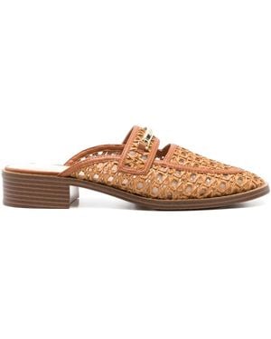 Twinset Mules Sabot con tacón de 35 mm - Marrón