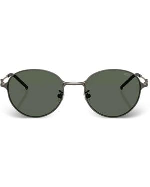 DIESEL Round-Frame Logo-Detail Sunglasses - Green
