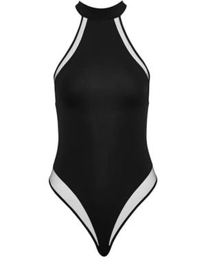 Maison Close Pure Tentation Halterneck Thong Bodysuit - Black
