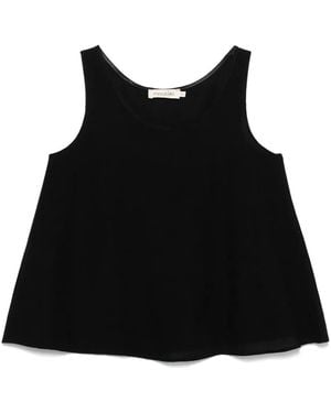 MOUTAKI Top Smanicato - Nero