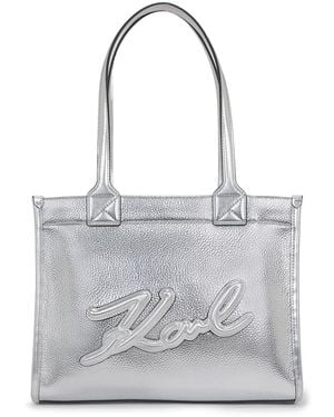 Karl Lagerfeld K/skuare Grainy ハンドバッグ - グレー