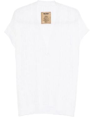 Uma Wang V-Neck Knitted Top - White