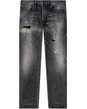 John Elliott Distressed-finish Jeans - Grey