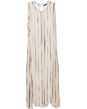 Transit Textured Sheer Midi Dress - Natural