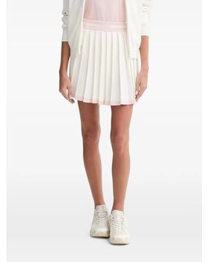 Guess Gabry Pleated Elasticated-Waistband Mini Skirt - White