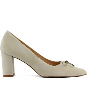 Peter Kaiser Bow-Detail Block-Heel Court Shoes - Metallic