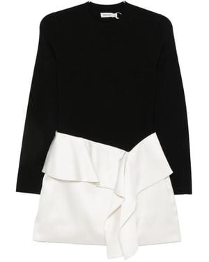 Jonathan Simkhai Noel Ruffled Mini Dress - Black
