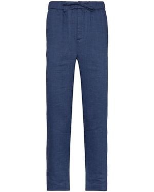Frescobol Carioca Oscar Linen-Cotton Blend Trousers - Blue