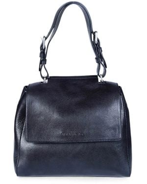 Orciani Sveva S Grained Leather Shoulder Bag - Blue