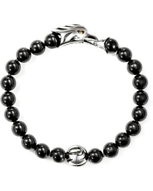 John Hardy Bracelet En Argent Sterling Orné D'Aigle En Onyx - Black