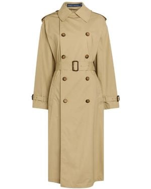 Polo Ralph Lauren Double-Breasted Belted Trench Coat - Natural