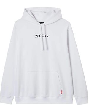 Izzue Mountain-Print Hoodie - White