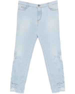 Ermanno Scervino Vaqueros De Encaje - Azul