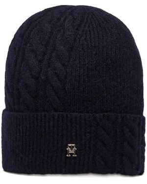 Tommy Hilfiger Cable-Knit Beanie - Blue