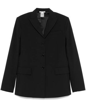 Nensi Dojaka Single-Breasted Virgin Wool Blazer - Black