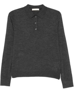 ELEH Long-Sleeve Polo Jumper - Black