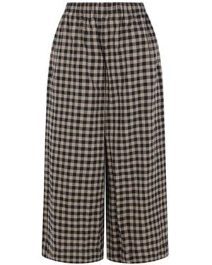 Daniela Gregis Hose Mit Vichy-Karo - Schwarz