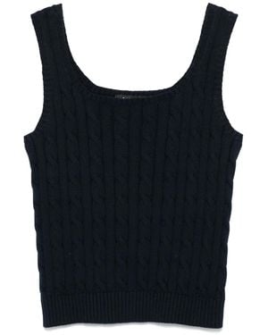 Ralph Lauren Cable-Knit Top - Black