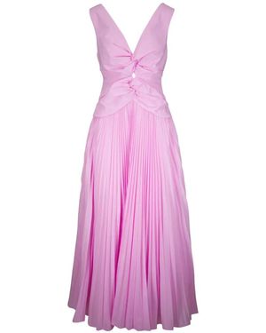 Jonathan Simkhai Vivianne Tulip Pleated Cutout-Detail Dress - Purple