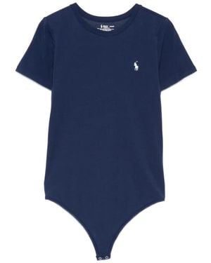 Polo Ralph Lauren Logo-Embroidered Bodysuit - Blue