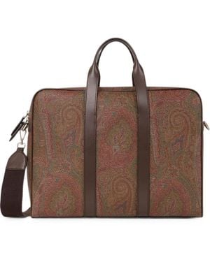 Etro Arnica Document Bag - Brown
