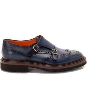 Santoni Kalamabuck monk shoes - Blau
