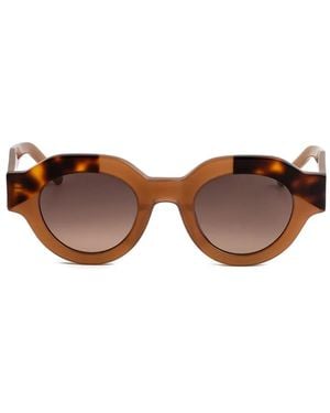 Kaleos Eyehunters Travers Geometric Tortoiseshell-Detail Sunglasses - Brown