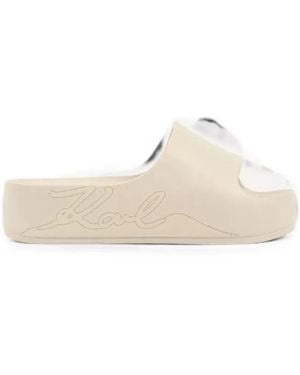 KARL LAGERFELD Kobo Ii Signia Shine Slides - White