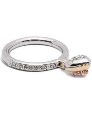 Swarovski Siegelring Mit Herz - Weiß