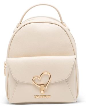 Love Moschino Heart-Detail Backpack - White