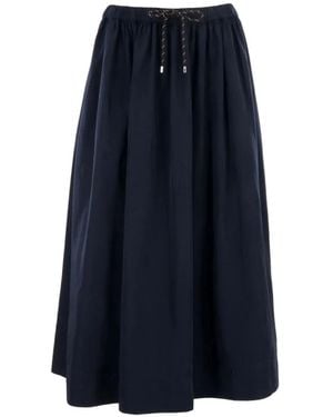 Veronica Beard Jupe Mi-Longue Bates À Lien De Resserrage - Bleu