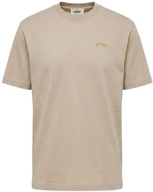 Autry Logo-Embroidered T-Shirt - Natural