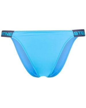 Stella McCartney Logo-Detail Bikini Bottoms - Blue