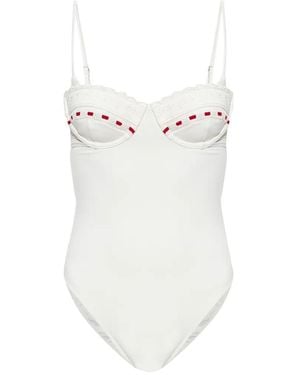 Posse Bañador Pia Bordado - Blanco