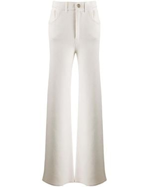 Barrie Wide-Leg Knitted Pants - White