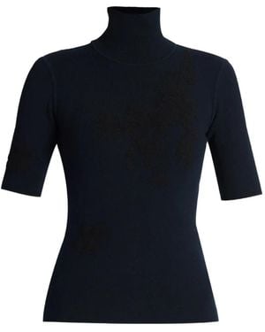 Erdem Trui Met Jacquard En Korte Mouwen - Blauw