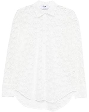 MSGM Button-Fastening Shirt - White