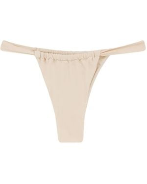 PATBO X Camila Coelho Golden Dune High-Cut Bikini Bottoms - White