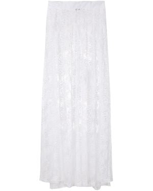 Amir Slama Wide-Leg Lace Pants - White