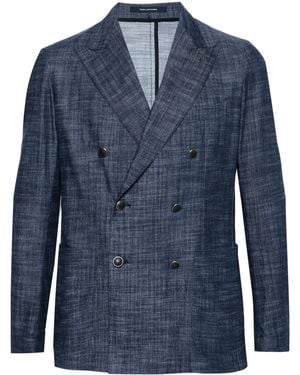 Tagliatore Blazer denim doppiopetto - Blu