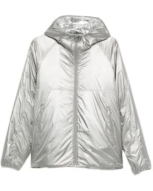 Laminar Hooded Zipped Padded Jacket - グレー