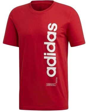 adidas Logo-Print T-Shirt - Red