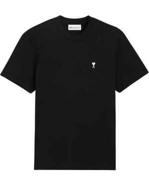 Ami Paris Camiseta Ami De Coeur Con Cuello Redondo - Negro
