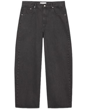 DUNST Curved Wide Jeans - Gray