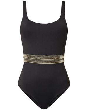 Twinset One-Piece Swimsuit With Sequin Embroidery - Black