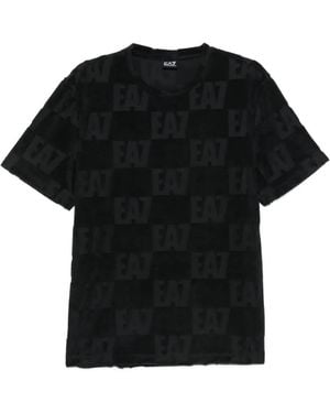 EA7 ラウンドネック Tシャツ - ブラック