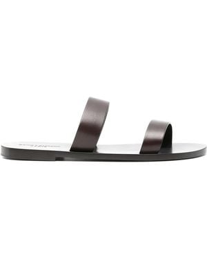 Saint Laurent レザーサンダル - ブラック