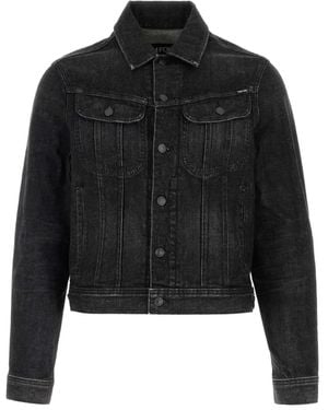 Tom Ford Long-Sleeves Denim Jacket - Black